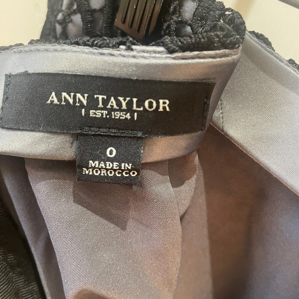 Ann Taylor Skirt Size 0, Lace Over Silver Lining - Picture 6 of 8